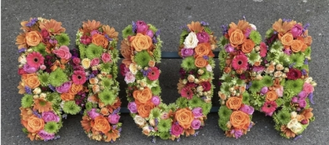 Floral Letter Tributes   Colorful Memorial Display